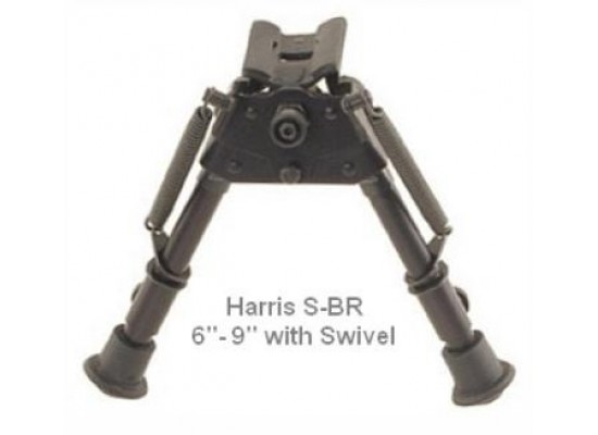 Harris Engineering S-BRM Menteşeli Taban 6 - 9 İnç BiPod, Siyah