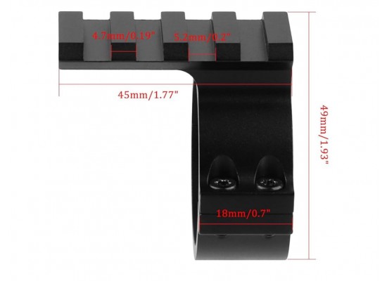 Picatinny Raylı 34 mm Dürbün Halkası Adaptörü