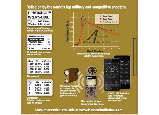 Kestrel Elite Weather Meter with Applied Ballistics and Bluetooth Link